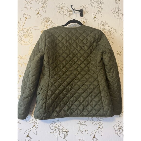 J. Crew Signature Puffer Jacket Women’s Size 0 Quilted Primaloft Olive Green 045 - Picture 6 of 7